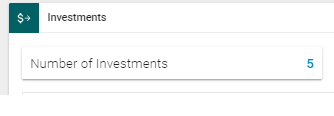 number of investments