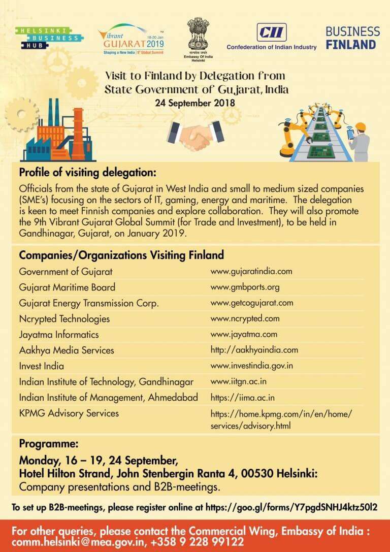 NCrypted to be Part of Vibrant Gujarat Official Government Delegation Visit to Finland, Denmark and Sweden