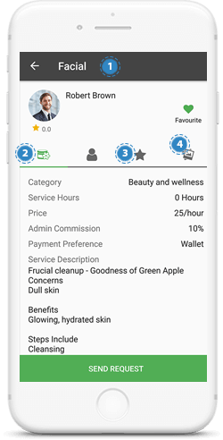 Service Provider Profile Screen(User)
