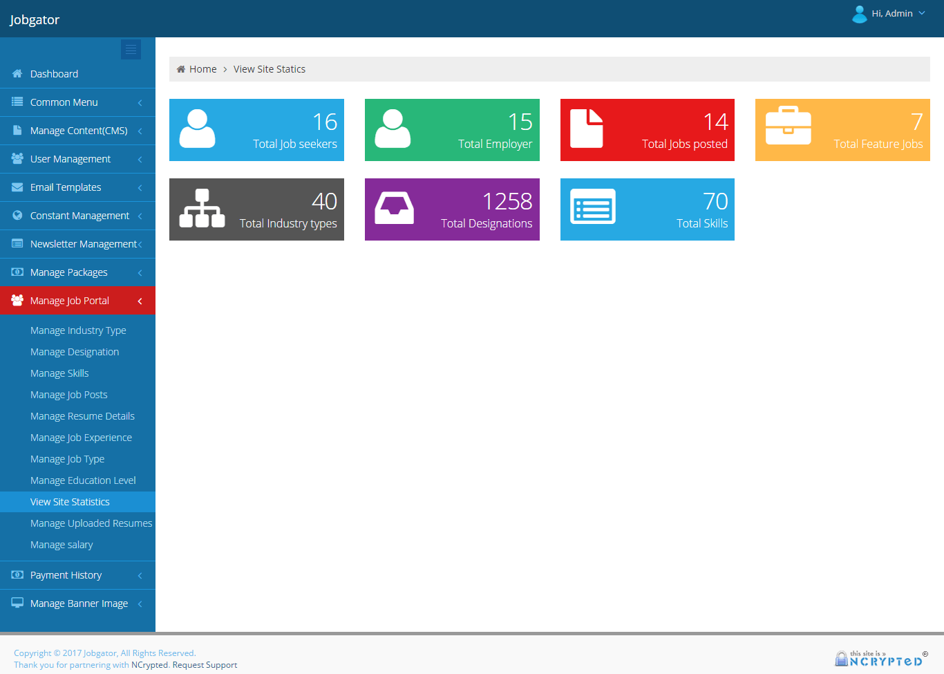 Advanced admin Dashboard