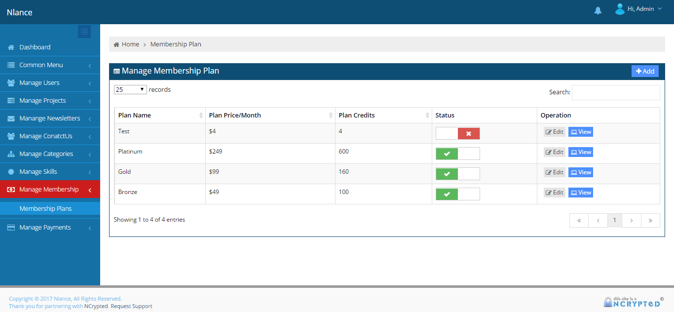 Membership Plan