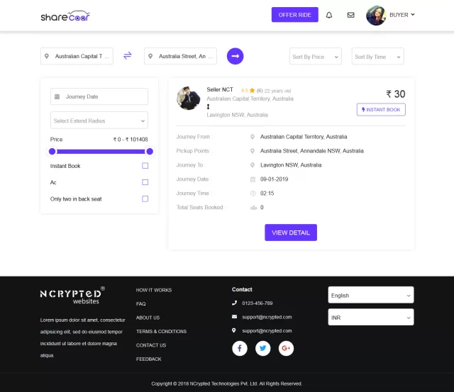 Sharecaar Carpool Search