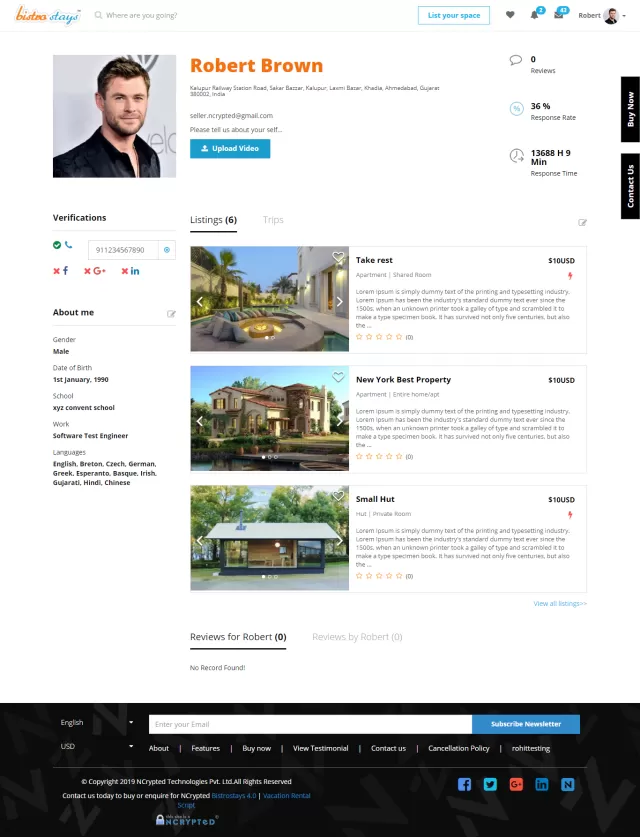 BistroStays host profile