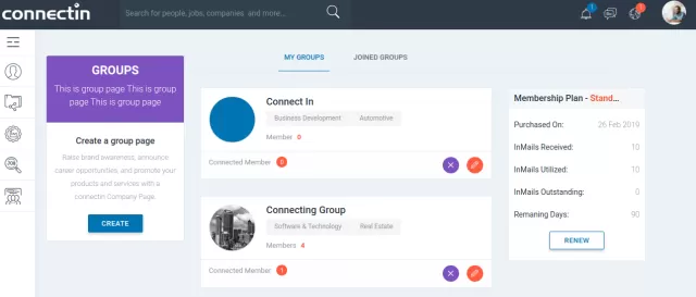 ConnectIn Groups Directory