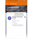 ConnectIn App - Following companies