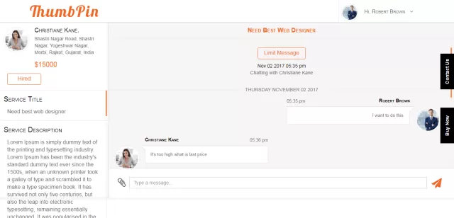 Thumbpin Quote Conversation