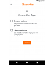 Thumbpin App - choose user type